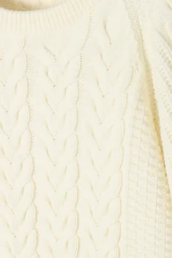 SWETER DAMSKI Z FANTAZYJNYM SPLOTEM SAMOLO