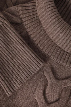 SWETER DAMSKI Z GOLFEM I STRUKTURALNYM WZOREM — EVEREST
