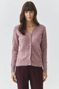 SWETER DAMSKI Z GUZIKAMI I DEKOLTEM W SEREK — AUTUMN