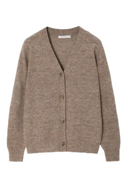 SWETER DAMSKI Z GUZIKAMI I DEKOLTEM W SEREK — AUTUMN