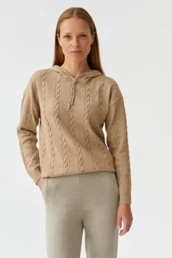 SWETER DAMSKI Z KAPTUREM PILOWO
