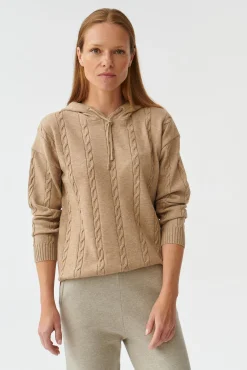 SWETER DAMSKI Z KAPTUREM PILOWO