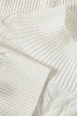 SWETER DAMSKI Z SZEROKIMI RĘKAWAMI I STRUKTURALNYM WZOREM — WILLA