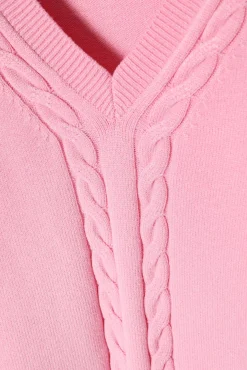 SWETER DAMSKI Z WARKOCZOWYM SPLOTEM - WIRA