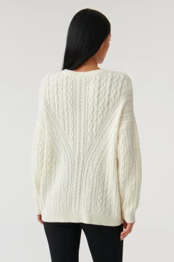 SWETER DAMSKI Z WARKOCZOWYM SPLOTEM LOKALI