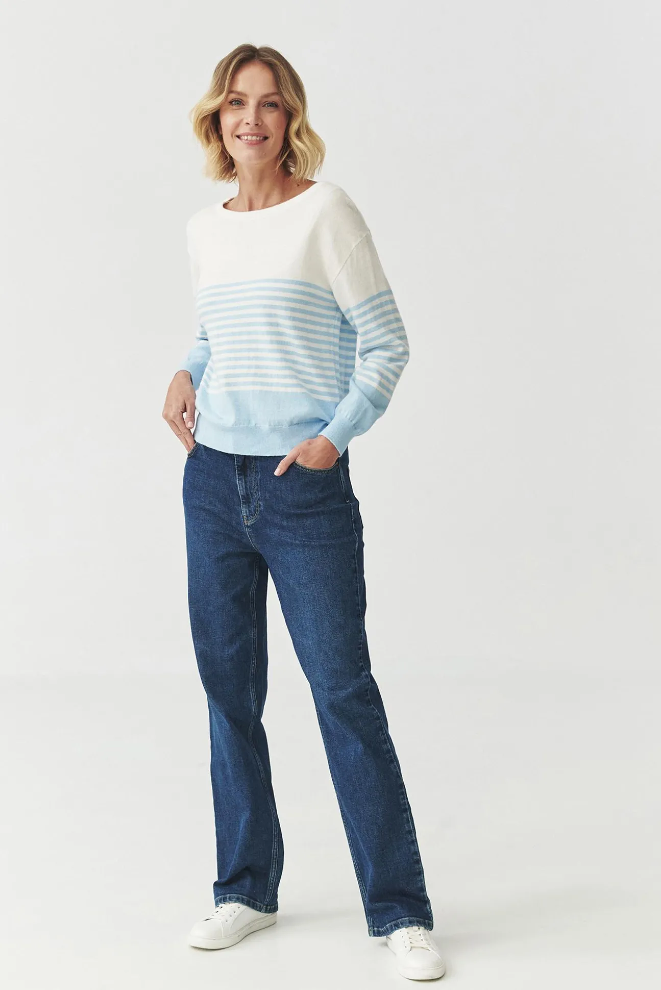 SWETER W POPRZECZNE PASKI — PENNY