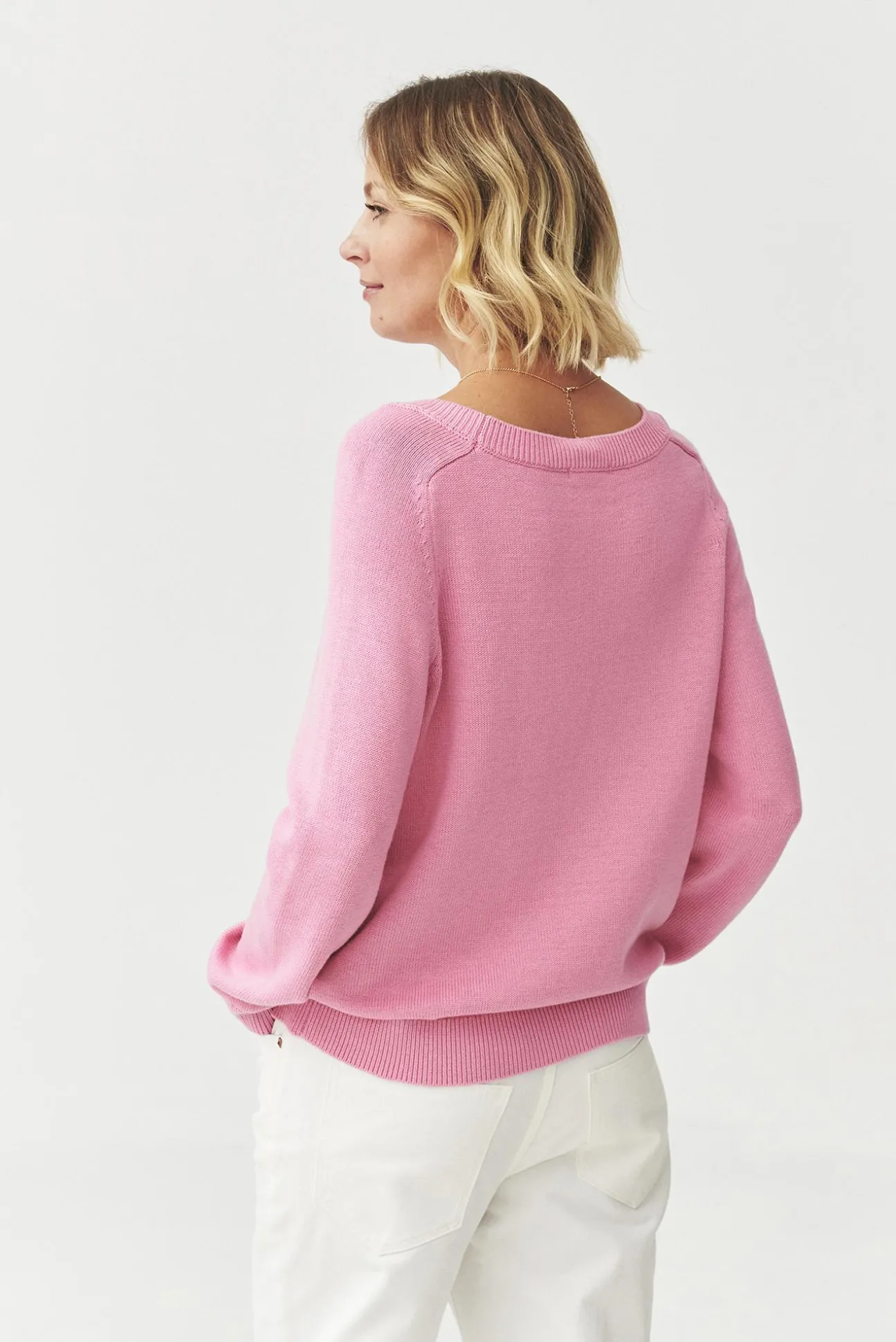 SWETER Z PRZĘDZY BAWEŁNIANO-WISKOZOWEJ — IVY
