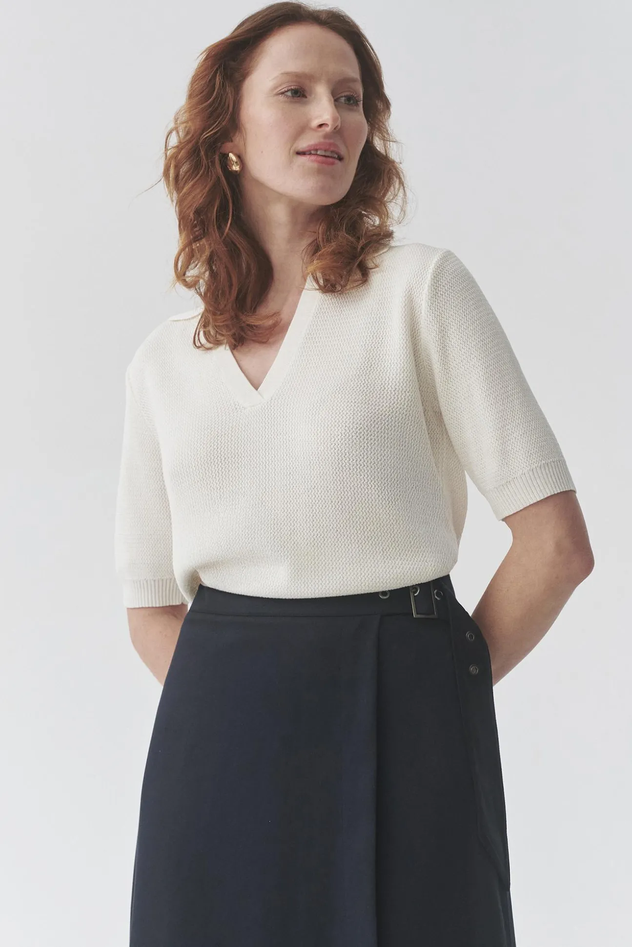 SWETER Z WISKOZOWEJ PRZĘDZY — HAZEL