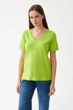 T-SHIRT DAMSKI Z KIESZONKĄ MIMI