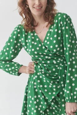 WISKOZOWA SUKIENKA MAXI W KROPKI — SIA