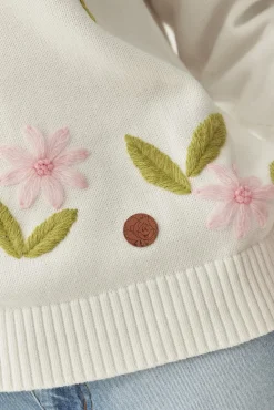 WZORZYSTY SWETER Z HAFTEM — MAYOLA