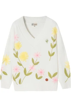 WZORZYSTY SWETER Z HAFTEM — MAYOLA